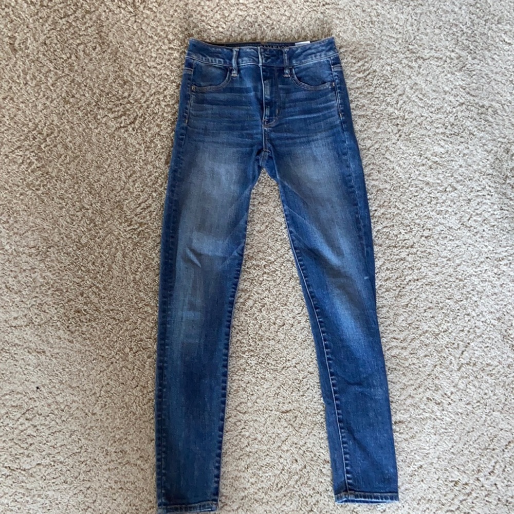 American eagle skinny jeans medium wash